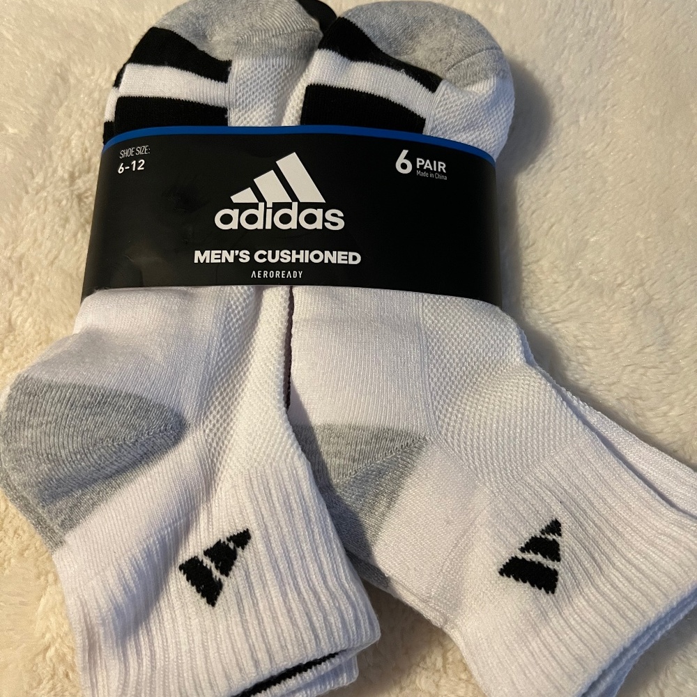Adidas men’s cushioned socks 6-12